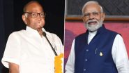 Sharad Pawar, NCP-SP Chief, Meets PM Narendra Modi Along With 2 Farmers From Maharashtra (Watch Video)