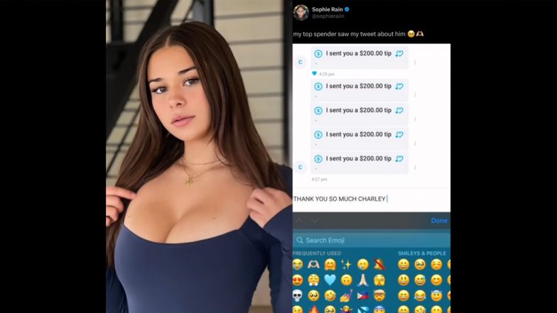 Sophie Rain’s Top OnlyFans Spender Who Spent USD 5 Million on Her for Exclusive Content Sends More Money After Creator Tweeted About Him on X, Post Goes Viral