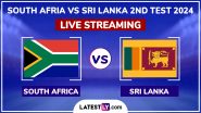 South Africa vs Sri Lanka Free Live Streaming Online, 2nd Test 2024: How To Watch SA vs SL Cricket Match Live Telecast on TV in India?