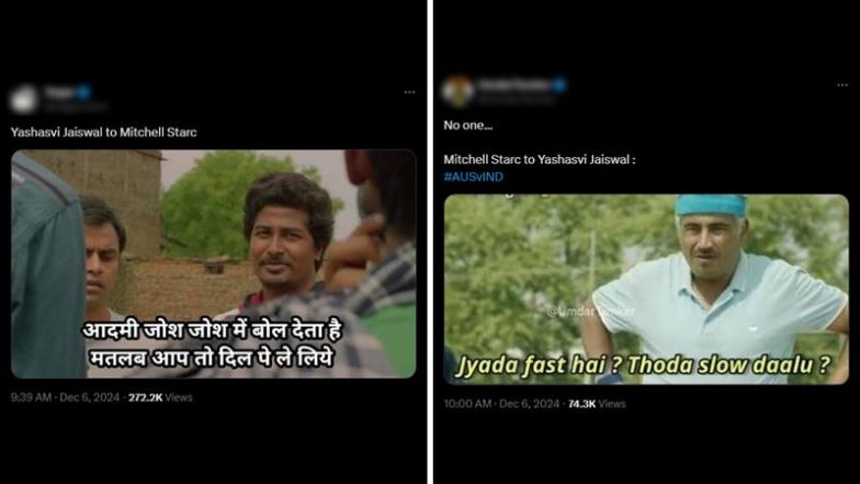 Funny Memes Go Viral After Mitchell Starc Dismisses Yashasvi Jaiswal For Golden Duck During IND vs AUS 2nd Test 2024