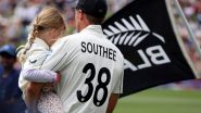 Tim Southee Walks Out For His Final Red-Ball Match With Daughter In His Arms As Wellington Crowd Applauds Star Pacer During NZ vs ENG 3rd Test 2024 (Watch Video)