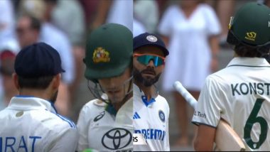 Virat Kohli, Sam Konstas Engage in Heated Argument After Indian Star Shoulder Charges 19-Year-Old During IND vs AUS Boxing Day Test at MCG (Watch Video)