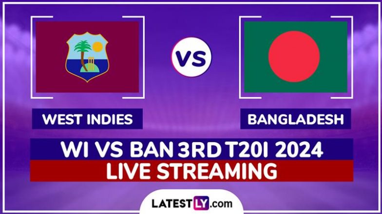 West Indies vs Bangladesh Live Streaming Online, 3rd T20I 2024: How To Watch WI vs BAN Cricket Match Free Live Telecast on TV?