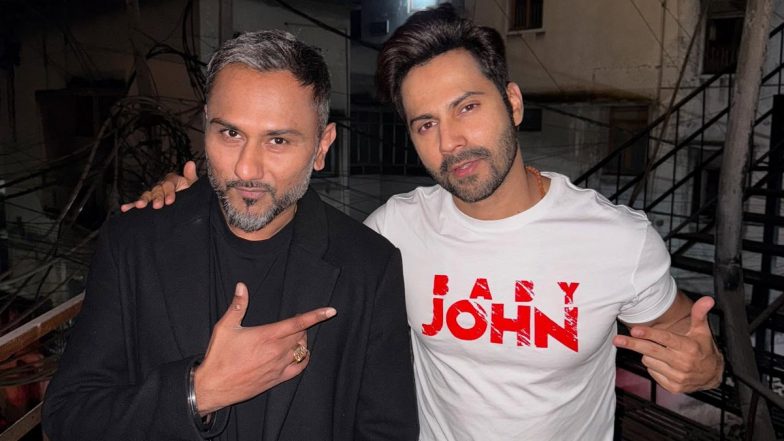Yo Yo Honey Singh Joins ‘Li’l Brother’ Varun Dhawan for ‘Baby John’ Promotions in West Delhi (See Pic)