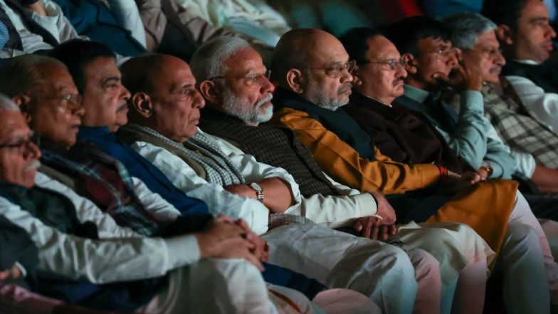 PM Narendra Modi, His Cabinet Colleagues Watch ‘Sabarmati Report’ in Parliament, Commends Makers of Film for Their Effort (See Pics)