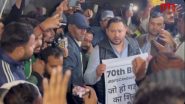 BPSC Students Protest: Tejashwi Yadav Meets Protesters, Writes to Bihar CM Nitish Kumar for Exams Cancellation (Watch Video)