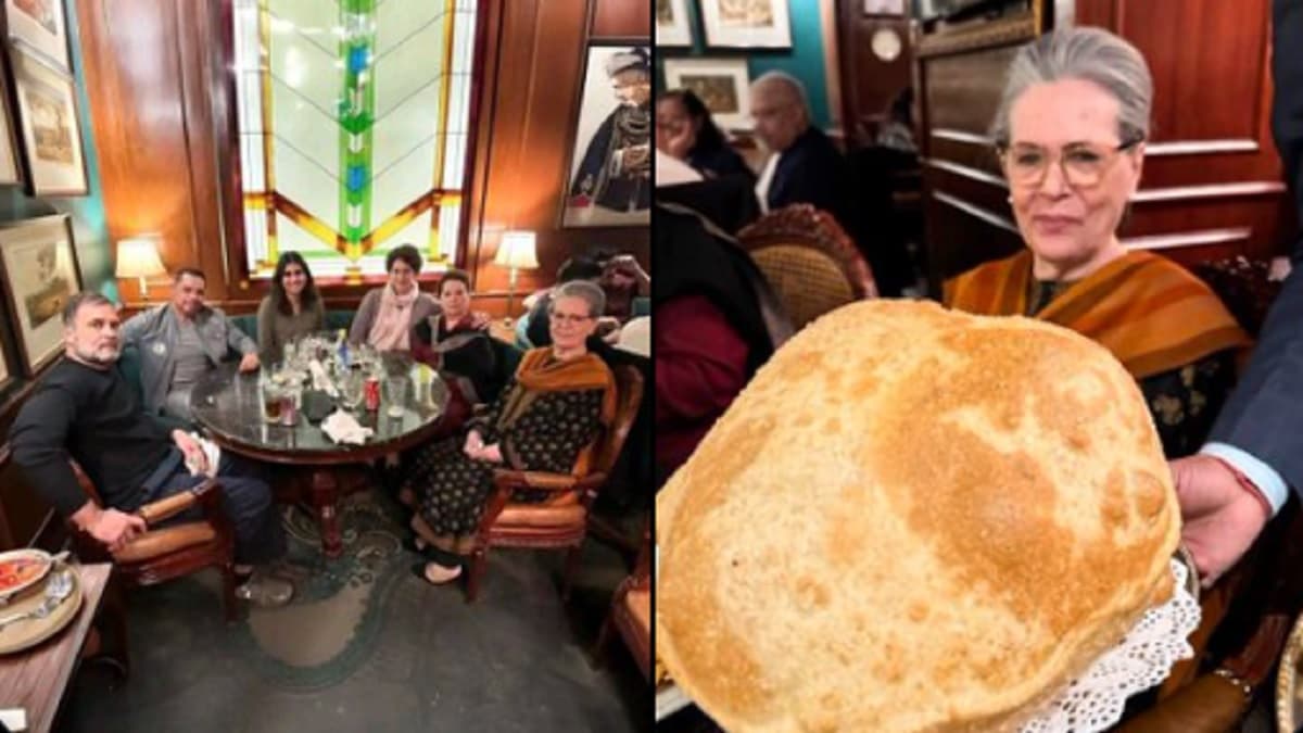 Gandhi family enjoys weekend Chole Bhature outing.