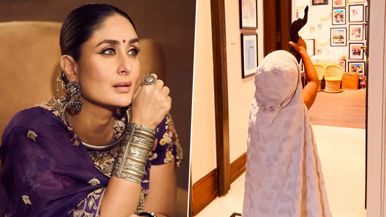 Taimur Ali Khan Poses With Kareena Kapoor Khan’s ‘Jaane Jaan’ Award; Actress Says, ‘He Thinks It’s His’ (View Pics)