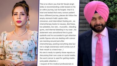 Cancer Survivor Rozlyn Khan Criticises Navjot Singh Sidhu’s Misinformation on Cancer Treatment (View Post)