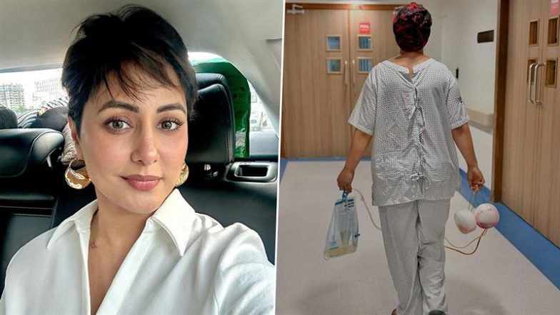 Hina Khan Shares Inspiring Post From Hospital After Stage-3 Breast Cancer Treatment, Says ‘Walking Towards the Brighter Side’ (View Pics)