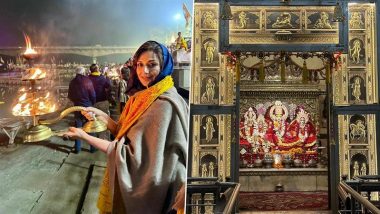 Sonali Bendre Performs Aarti at Sarayu Ghat, Appreciates Ayodhya's Facilities and Spiritual Atmosphere (View Pics)