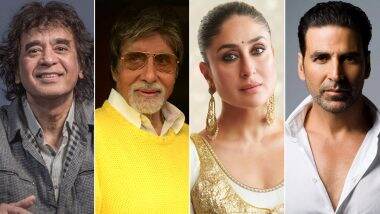 Ustad Zakir Hussain Passes Away at 73: Amitabh Bachchan, Kareena Kapoor Khan, Akshay Kumar and Other Celebrities Honour the Musical Legend