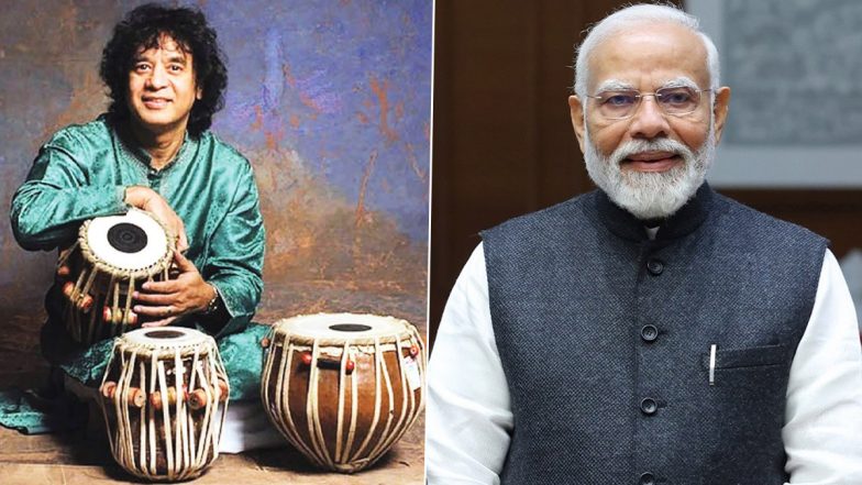 Ustad Zakir Hussain Remembered by Prime Minister Narendra Modi; PM Writes, ‘A True Genius Who Brought Indian Classical Music to the World’ (View Post)