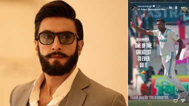 Ranveer Singh Honours Ravichandran Ashwin After His Retirement from International Cricket