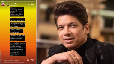 Singer Shaan Gives Update on Fire Incident at His Bandra Residence, Reassures Fans of Safety; Says, ‘We Managed To Escape’ (View Post)