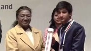 Pradhan Mantri Rashtriya Bal Puraskar 2024: President Droupadi Murmu Honours 12-Year-Old Kashmiri Sufi Singer Ayaan Sajad for Excellence in Art and Culture (Watch Video)