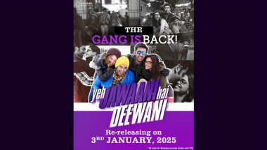 ‘Yeh Jawaani Hai Deewani’ Re-Release Date: Ranbir Kapoor, Deepika Padukone, Kalki Koechlin and Aditya Roy Kapur’s Romantic Drama To Hit the Big Screens Again on January 3, 2025