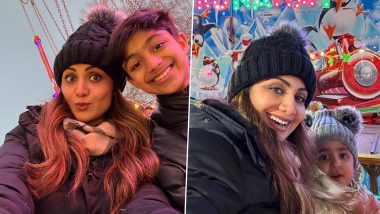 Shilpa Shetty Enjoys Family Time at Winter Wonderland Theme Park in London with Raj Kundra and Kids (See Pics & Videos)