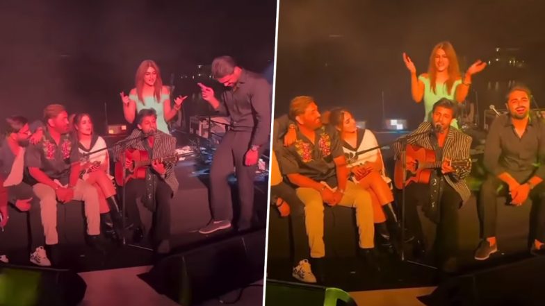 Kriti Sanon Enjoys Musical Evening With Rumoured Beau Kabir Bahia and MS Dhoni To Welcome 2025 (Watch Video)