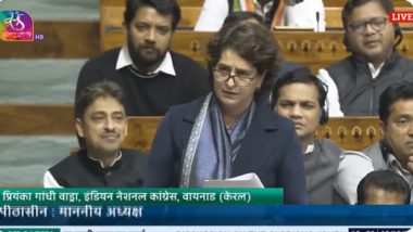 Rahul Gandhi Lauds Priyanka Gandhi’s Speech in Lok Sabha, Says ‘Better Than My Maiden Speech’ (Watch Video)