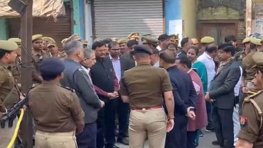 Sambhal Violence: 3-Member Judicial Panel Inspects Shahi Masjid Area in Uttar Pradesh Amid Tight Security (Watch Video)