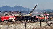 South Korea Plane Crash: Death Toll Rises to 47 After Jeju Air Flight 2216 Carrying 181 People Catches Fire During Landing at Muan International Airport