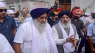 Akal Takht Sentences Sukhbir Singh Badal; Orders Former Punjab Deputy CM To Clean Utensils, Shoes in Golden Temple