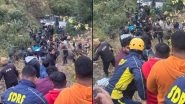 Uttarakhand Bus Accident: Roadways Bus Fell Into Ditch About 100 Meters Deep in Bhimtal, Several Passengers Injured (Watch Videos)