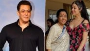 Salman Khan Calls Asha Bhosle &lsquo;The Sweetest&rsquo;, Reveals Adding the Legendary Singer&rsquo;s Granddaughter Zanai Bhosle&rsquo;s Song &lsquo;Kehndi Hai&rsquo; to His Playlist