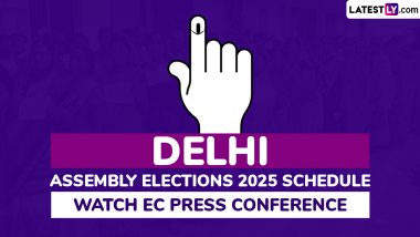 Delhi Election 2025 Date Announcement Live Streaming: Watch ECI Holding Press Conference To Announce Delhi Assembly Elections Schedule