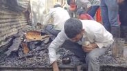 Pune Fire: 5 Shanties Destroyed in Massive Blaze at Labour Camp in Pimpri Chinchwad, Loss of INR 10 Lakh Cash and Jewellery Reported (Watch Video)