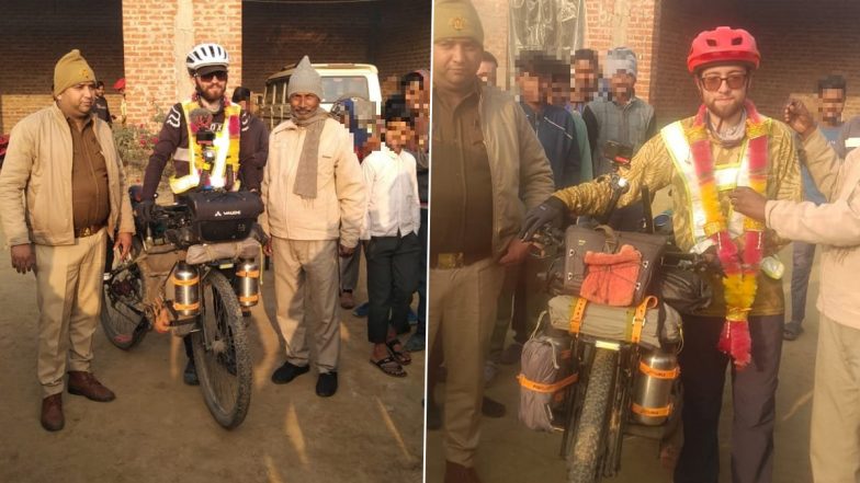Google Maps Misleads French Cyclists: 2 Foreign Tourists en Route to Nepal With Help of Mapping Service App End Up in Bareilly; Here’s What UP Police Did Next (See Pics)