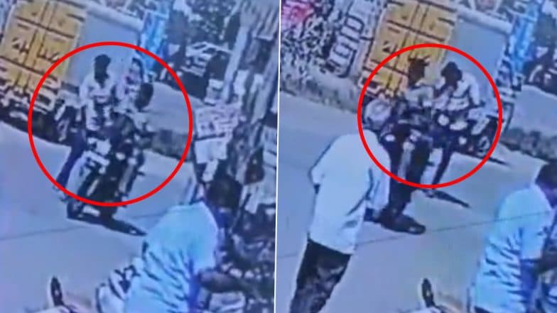 Coimbatore: Cop Riding Bike Without Helmet Slaps Youth for Crossing Road While on Phone, CCTV Surfaces