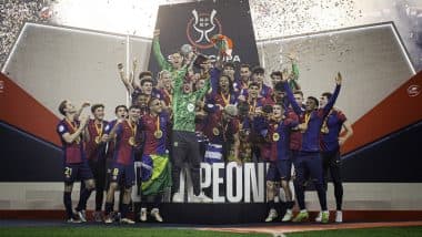 Real Madrid vs Barcelona Spanish Super Cup 2025 Final Highlights: Watch Key Moments of Supercopa de Espana El Clasico As 10-Men Barca Registers Emphatic Win Over Los Blancos