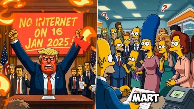 'No Internet on 16 Jan 2025': Did 'The Simpsons' Predict Total Internet Shutdown on January 16 After Donald Trump's Inauguration Day? Edited Video Goes Viral