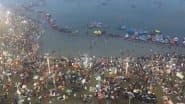 Maha Kumbh Mela 2025: Devotees Flock to Triveni Sangam for Sacred Dip on Day 3 of Maha Kumbh in Prayagraj (Watch Video)