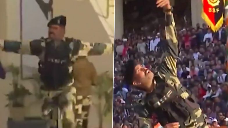 Republic Day 2025: BSF Commemorates 76th R-Day With Beating Retreat Ceremony at Attari-Wagah Border, Showcases Blend of Military Discipline and Cultural Pride (Watch Video)