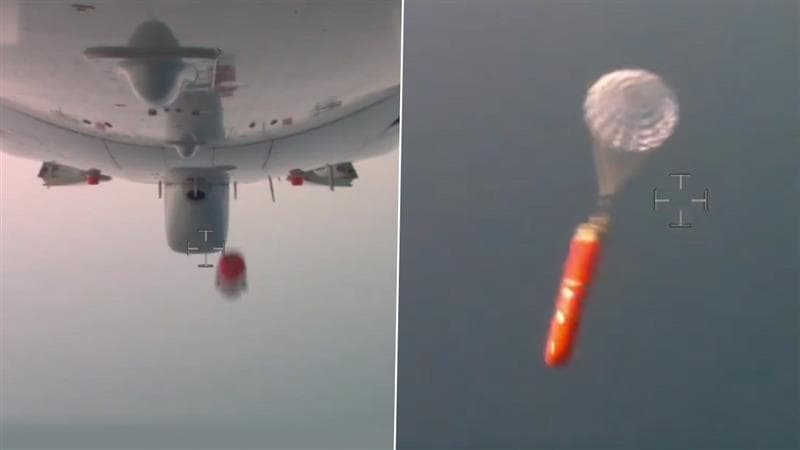 DRDO Successfully Tests Indigenously Developed ‘Air Droppable Container’ With Indian Navy for Emergency Supplies at Sea