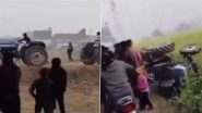 Tractor Stunt Turns Tragic in Bulandshahr: Driver Crushed to Death as Tractor Pulled by Ropes Flips Over During Show (Watch Video)