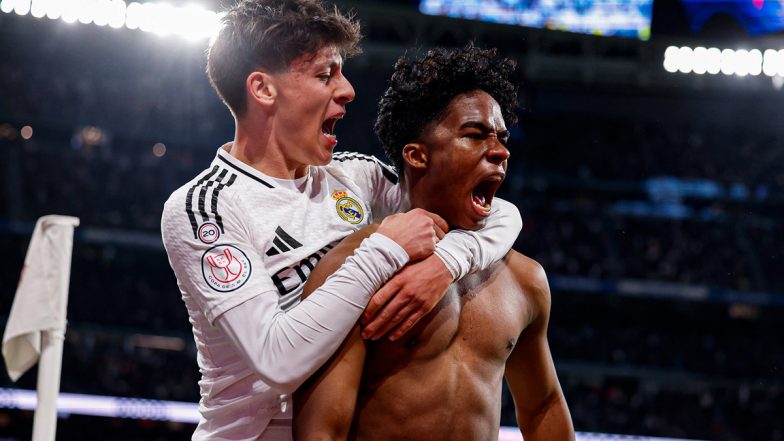 Endrick Scores in Extra Time To Help Real Madrid Beat Celta Vigo in Copa Del Ray 2024–25; Titleholder Athletic Bilbao Lose to Osasuna