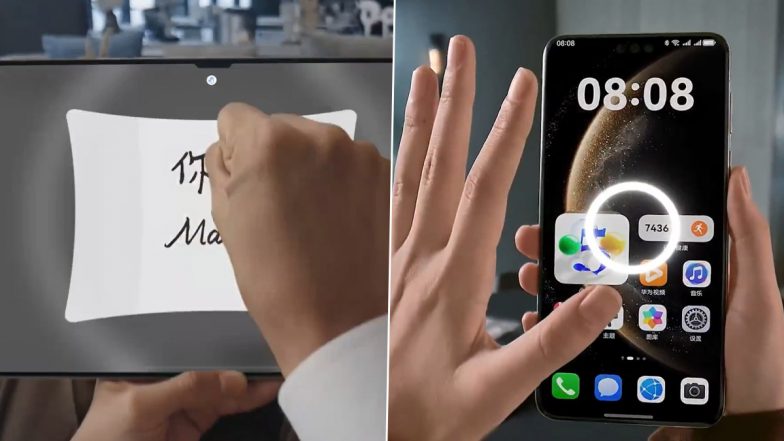 Huawei Air Gesture: How Gesture-Controlled File Transfer Feature Operates on Huawei Mate 70 Series and Huawei Mate X6 Foldable Smartphones (Watch Video)