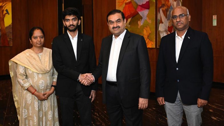 Youngest World Chess Champion D Gukesh Meet Gautam Adani, Businessman Lauds His Parents For Laying Foundation For Indian GM's Success (See Pics)