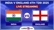 India vs England Free Live Streaming Online, 4th T20I 2025: How To Watch IND vs ENG Cricket Match Live Telecast on TV?