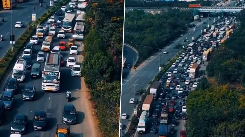 Makar Sankranti 2025: Traffic Jam on Hyderabad-Vijayawada Highway for Third Consecutive Day As Thousands Head Home for Sankranti