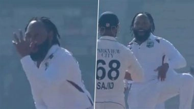 Jomel Warrican Settles Score! Hits Back at Sajid Khan With John Cena&rsquo;s &lsquo;U Cant See Me&rsquo; and 'Thigh-Five' Celebration After Dismissing Him During PAK vs WI 2nd Test 2025 (Watch Video)