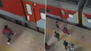 Train Vandalised in Chhatarpur: Miscreants Throw Stones at Prayagraj-Bound Maha Kumbh Special Train at Harpalpur Railway Station in MP, Police Responds After Video Goes Viral