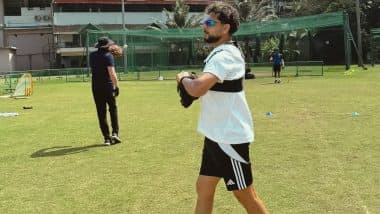 Kuldeep Yadav Hits Nets Ahead of England ODI Series, ICC Champions Trophy 2025 (Watch Video)