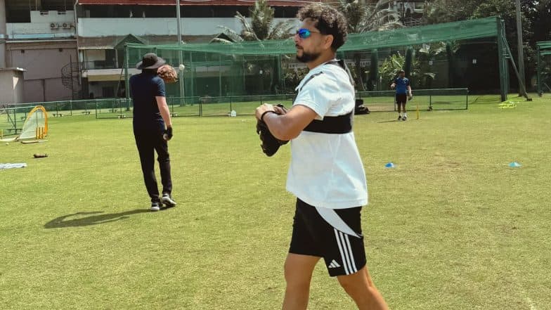 Kuldeep Yadav Hits Nets Ahead of England ODI Series, ICC Champions Trophy 2025