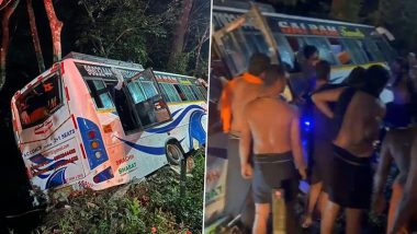 Hyderabad Bus Accident: Ayyappa Devotees' Bus Crashes Near Kottayam on Way to Sabarimala, 1 Dead, 30 Injured (See Videos and Pic)