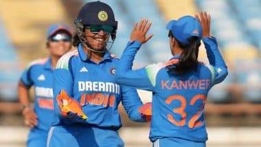 India Women Beat Ireland Women by 304 Runs in IND-W IRE-W 3rd ODI 2025; Smriti Mandhana, Pratika Rawal's Centuries Help Women in Blue Clinch Dominant Victory As They Seal 3-0 Series Victory